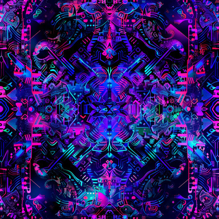 Colorful abstract background. Psychedelic multicolored texture.の素材