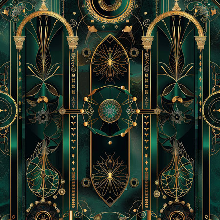 Seamless pattern with decorative elements on a grunge background.の素材