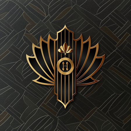 Luxury background with golden shield and bow. 3d renderingの素材