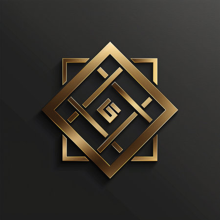 Luxury black background with gold geometric pattern. Vector illustration.の素材