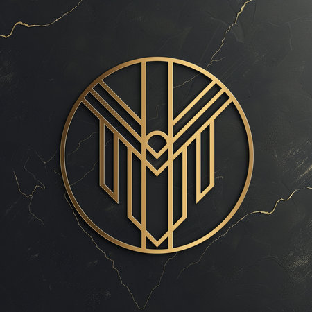 Luxury black background with golden geometric pattern. Vector illustration.の素材