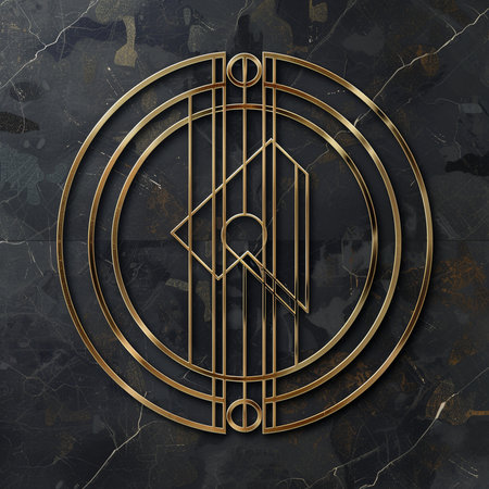 Luxury golden frame on a marble background. 3d renderingの素材