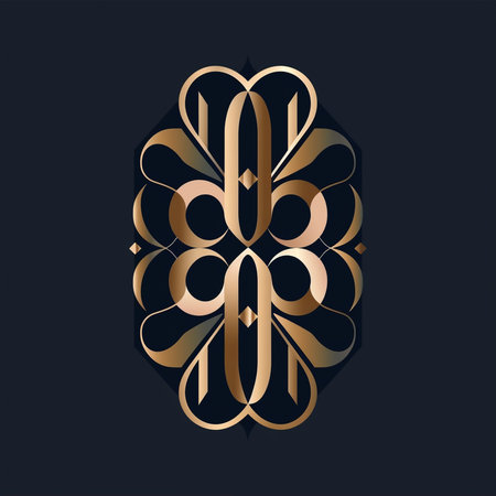 Luxury monogram design. Elegant element for your design.の素材