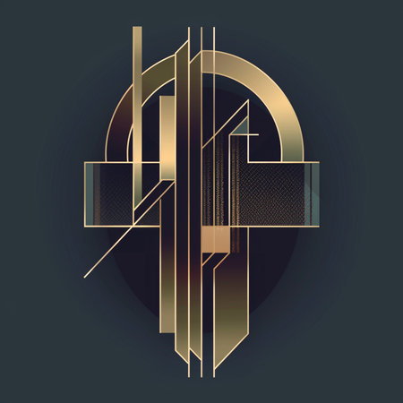 Abstract geometric shape in retro style. Vector illustration. Eps 10.の素材