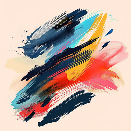 Abstract watercolor hand painted background. Colorful brush strokes. Vector illustration.の素材