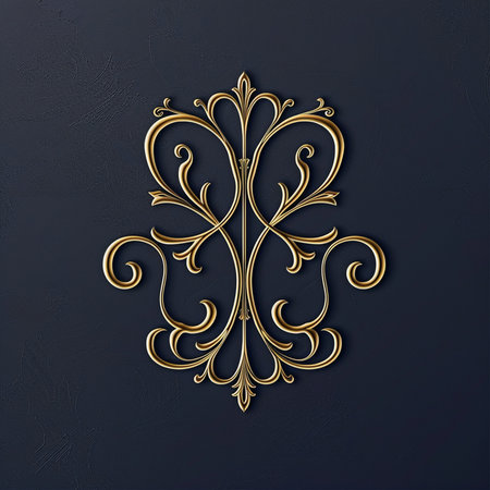 Luxury background with golden ornament. Template for design. Vector illustrationの素材