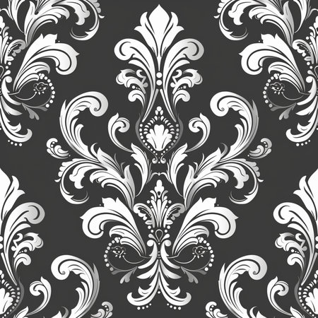 Damask seamless pattern. For easy making seamless pattern use it for filling any contoursの素材