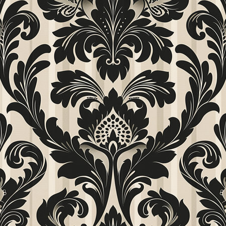 Vector damask seamless pattern element. Elegant luxury texture for wallpapers, backgrounds and page fill.の素材