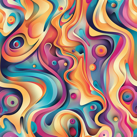 Abstract colorful background with swirls. Vector illustration. Eps 10.の素材