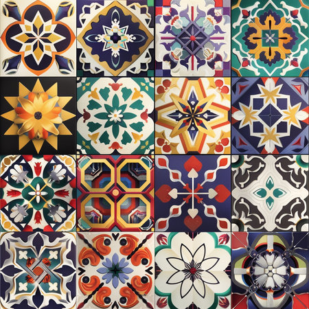 Seamless pattern with abstract geometric ornament. Vector illustration in vintage style.の素材