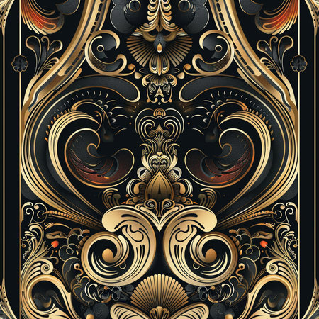 Luxury vintage background with golden ornament. Vector illustration for your designの素材