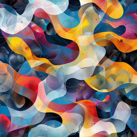 abstract watercolor background with colored spots, lines and splashesの素材