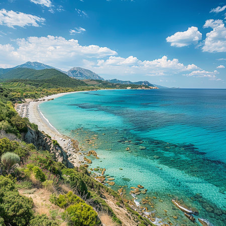 Beautiful view of the Adriatic sea in Montenegro.の素材
