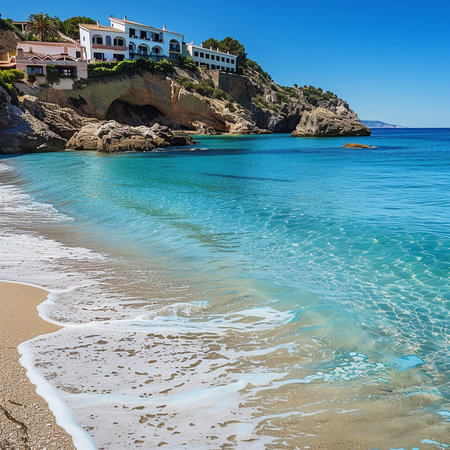 Costa Paradiso beach in Torremolinos, Sardiniaの素材