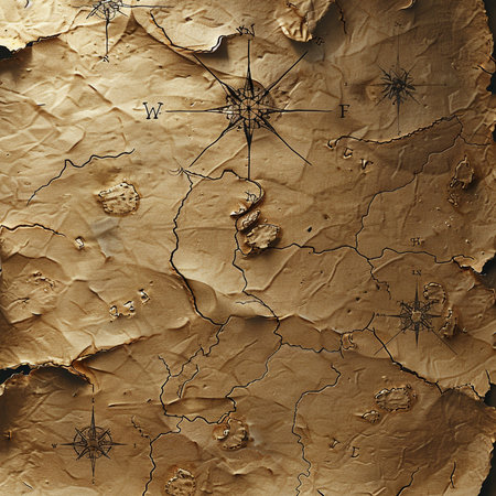 Old paper with cracks and scratchesbe used as a backgroundの素材