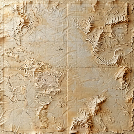 Old map of the world on a wooden background. Toned.の素材