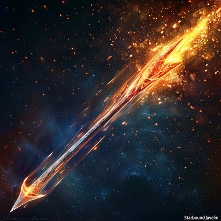Abstract fire arrow on space background. Vector illustration eps 10.の素材