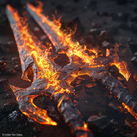 Flaming sword on a black background. The concept of the war in Ukraine.の素材