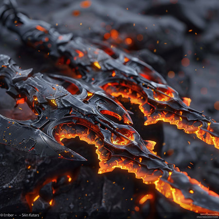 Burning black coal with flames as a background. 3d illustrationの素材