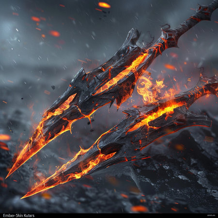 Fiery fire on a dark background. 3d rendering. Computer digital drawing.の素材