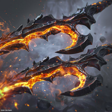 Fiery dragon on a dark background. 3d rendering, 3d illustrationの素材