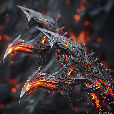 Fantasy dragon with fire and smoke on a black background. 3d renderingの素材