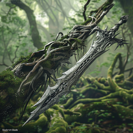 Fantasy fantasy dragon in green forest. 3D illustrations. Fantasy background.の素材