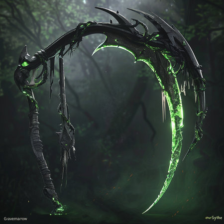 3D Illustration of a Dragon in a Dark Forest with Light Effectsの素材