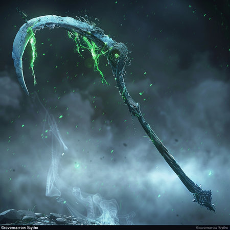 Fantasy landscape with a lightning bolt in the sky. 3D renderingの素材