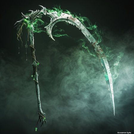 Fantasy dragon with green smoke. Fantasy dragon. 3D renderingの素材