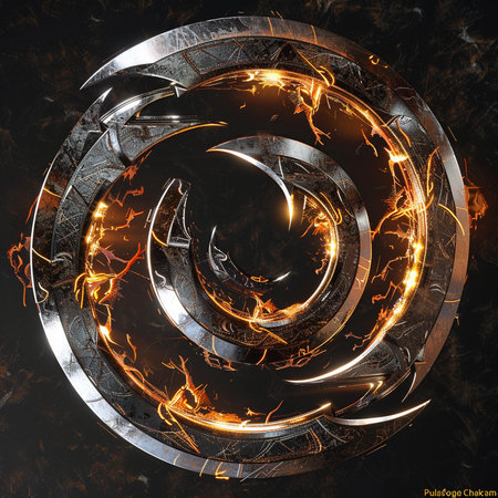 Abstract background with fractal spiral. Design element for brochure, advertisements, presentation, web and other graphic designer works.の素材