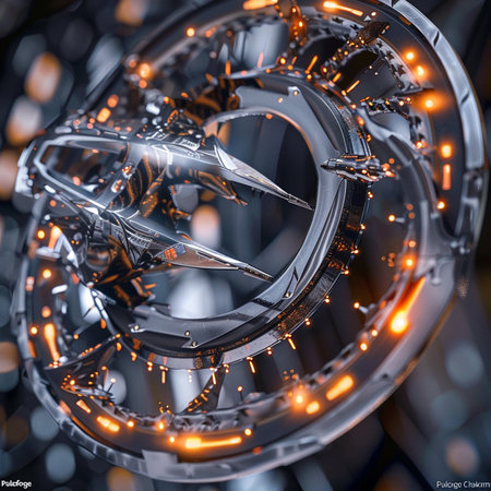 3d illustration of abstract technology concept background. High resolution 3d renderの素材