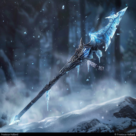 3D rendering of a fantasy dragon in a snowy forest with iciclesの素材
