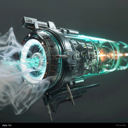 Abstract spaceship with light effect. Futuristic aircraft. 3d renderingの素材