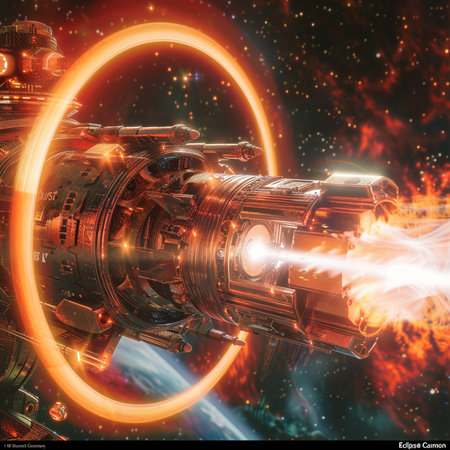 Space station in the galaxy. 3D illustrations. Vintage styles.の素材