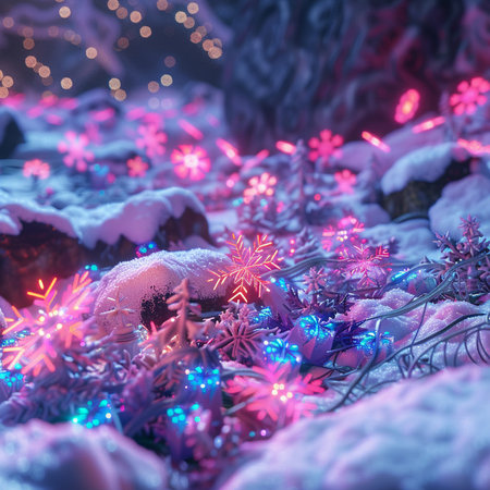 Christmas background. Festive Christmas decoration. New Year concept. 3D Renderingの素材