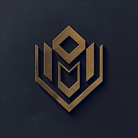 letter W in gold on a black background. 3d illustration.の素材
