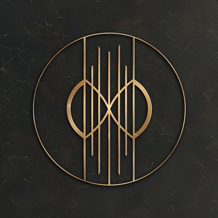 Luxury black background with golden geometric pattern. Vector illustration.の素材