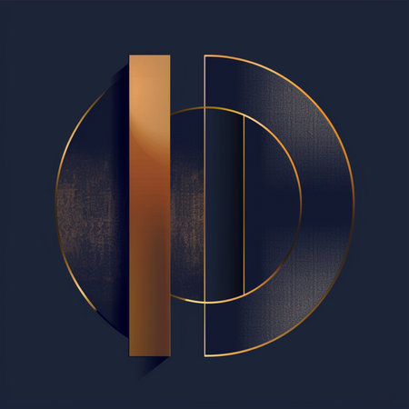 Elegant golden letter A in a circle. Vector illustration.の素材