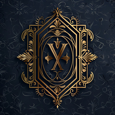 Luxury ornamental monogram. Elegant letter Yの素材