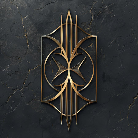 Art deco ornament. Template for laser cutting. Vector illustration.の素材