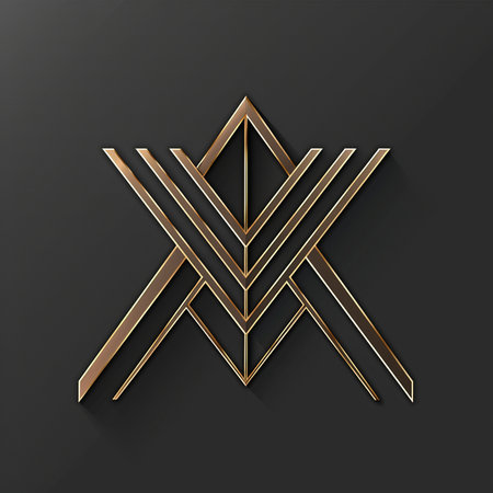 Vector illustration of abstract geometric background with gold line. Eps 10.の素材