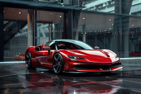 Lamborghini Huracan at the Frankfurt IAA Motor Show in Frankfurt, Germanyの素材