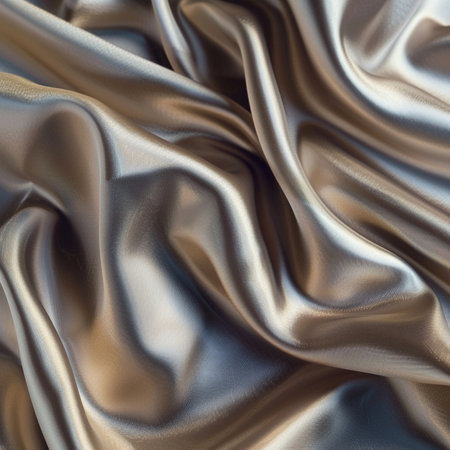 Smooth elegant golden silk or satin texture can use as backgroundの素材