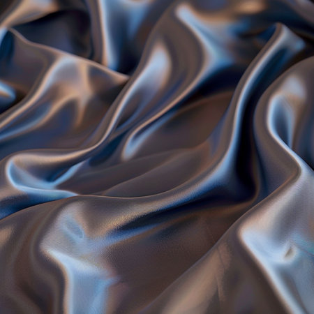 Smooth elegant blue silk or satin texture can use as backgroundの素材