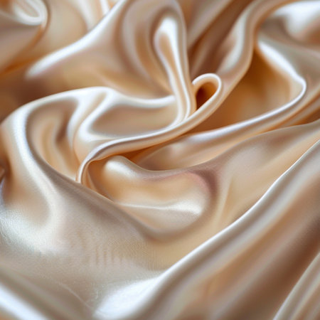 Smooth elegant golden silk can use as wedding background. In Sepia toned. Retro stylesの素材