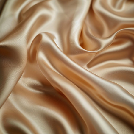 Smooth elegant golden silk can use as wedding background. In Sepia toned. Retro stylesの素材