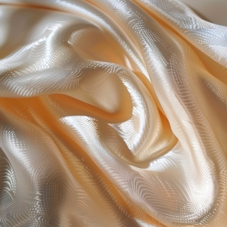 Smooth elegant golden silk can use as wedding background. In Sepia toned. Retro stylesの素材