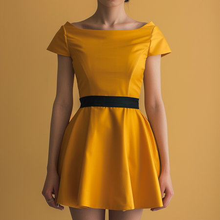 Fashion photo of elegant woman in black dress. Studio shot.の素材