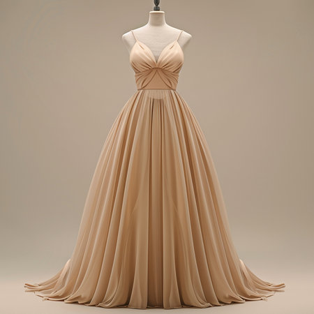 Wedding dress on a mannequin. 3d renderingの素材